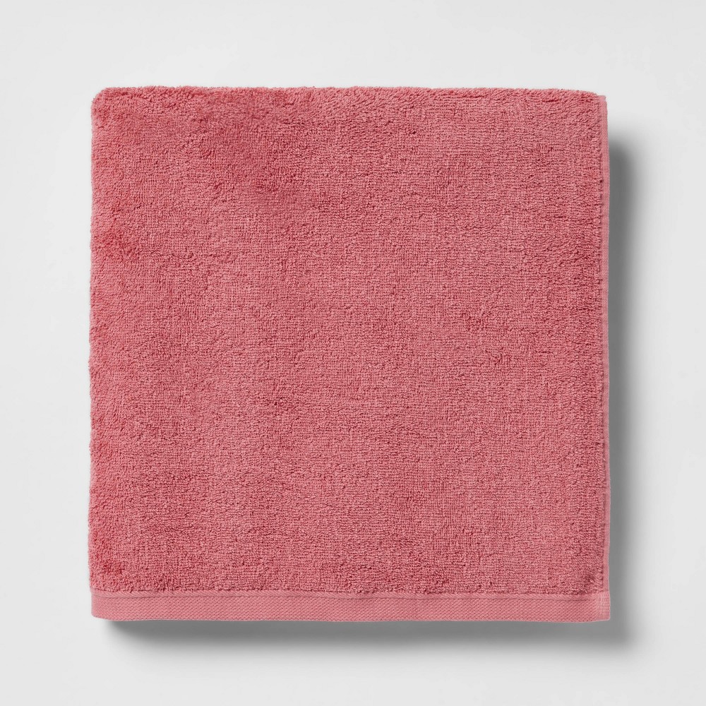 Oversized Everyday Bath Towel Pink - Room Essentials™: Cotton Terry, Midweight, Machine Washable, Low Lint