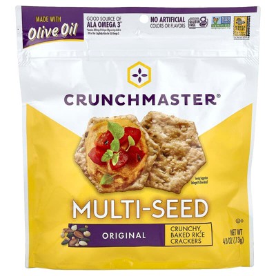 Crunchmaster, Multi-Seed, Crunchy Baked Rice Crackers, Original, 4 oz