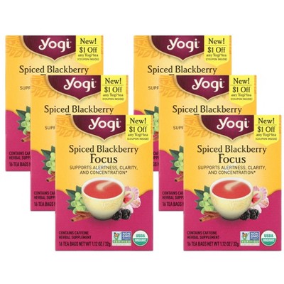 Yogi Spiced Blackberry Herbal Tea - Case of 6/16 bags