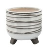 Naysaye Planters, 2PCS Round Planter with Footed, Plant Pots for Hall, Living Room, White, 8"*8"*8" - 4 of 4