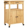 vidaXL Kitchen Trolley MONZA 23.6 in.x15.7 in.x35.4 in. Solid Wood Pine - 2 of 4