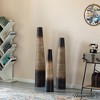 Uniquewise Tall Handcrafted Brown Ceramic Floor Vase - Waterproof Cylinder-Shaped Freestanding Design, Ideal for Tall Floral Arrangements - 4 of 4