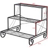 Costway 3 Tier Outdoor Metal Plant Stand Flower Planter Garden Display Holder Shelf Rack - 2 of 4