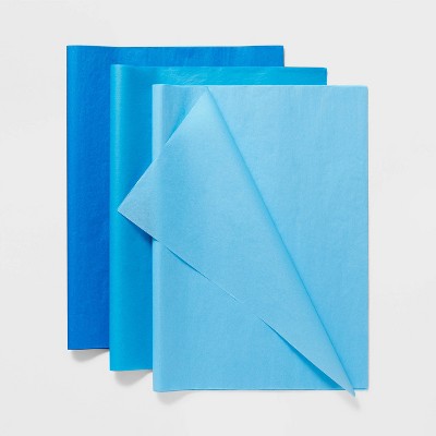 Light Blue, Navy Blue And White Tissue Paper, 125-Sheets