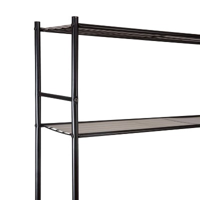 Black Metal Multi-Use Space Saver Rack with Shelves