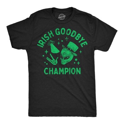 Mens Funny T Shirts Green Goodbye Champion Sarcastic St Patricks Day Graphic Novelty Tee For Men - Crazy Dog Men's T Shirt