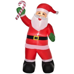 ChicFurnit Inflatable Holiday Decorations 8FT Christmas Santa Claus with Candy Cane Inflatable Decoration for Holiday Yard, Red, 55"*33.5"*98.5" - 1 of 4