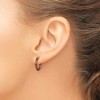 Chisel Stainless Steel Polished Brown IP-plated 15.5mm Diameter 2mm Hoop Earrings - 4 of 4