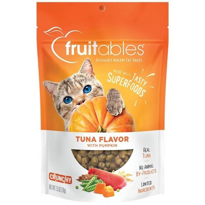 Fruitables Healthy Low Calorie Tuna and Pumpkin Crunchy Cat Treat - 2.5oz