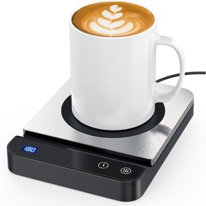 FAAYFIAN Coffee Mug Warmer with 3 Temp Settings & 4H Auto Shutoff, 304 Stainless Steel Cup Warmer for Desk with Digital Display - 1 of 4