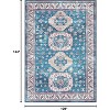 Vintage Area Rug Small Entryway Rug Indoor Non-Slip Doormat Washable Stain Resistant Floor Carpet Boho Accent Rug - 2 of 4