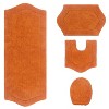 Waterford Collection Tufted Bath Rug, Extra Soft and Absorbent, Non-Slip Bath Mats, Machine Washable bath rugs for Bathroom, 4 Piece Set, Terracotta - 2 of 4