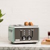 Haden Cotswold 4-Slice Wide Slot Stainless Steel Body Countertop Retro Toaster with Adjustable Browning Control, Sage Green - image 2 of 4