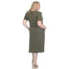 White Mark Plus Size Short Sleeve Midi Dress - 3 of 4