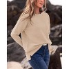 Fall Sweaters for Women 2025 Casual Long Sleeve Sweater Striped Loose Fit Pullover Tops - 2 of 4