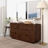 Lola Mid Century Modern Walnut Dresser With 6 Drawers,TV Stand for Living Room, Dresser for Bedroom Chest of Dresser,Nightstand for Bed - 4 of 4