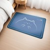 DOMETOUR Non-Slip Quick Dry Bath Mat Super Absorbent Cotton/Polyester Low Profile Fits Under Door - 4 of 4