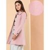 INSPIRE CHIC Women's Peter Pan Collar Single Breasted Winter Long Overcoat - 2 of 4