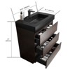 NicBex Bathroom Vanity with Sink Basin,Bathroom Sink Vanity with Storage Space,24/30/36 inch Bathroom Sink Cabinet without Drain,Walnut/Gray - 3 of 4