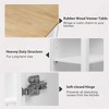 YOOCOZZ 47" Farmhouse Rolling Kitchen Island with Extendable Countertop, Ample Storage Space and Power Outlet - 3 of 4