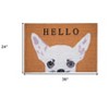 HomeRoots 24" X 36" Natural Black and White Coir Chihuahua Hello Outdoor Door Mat - 3 of 3