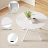 Infurnic Coffee Tables, Modern Dining Table with four sturdy table legs, Round Table for Kitchen or Living Room, White, 47.2"*47.2"*29.5" - 2 of 4