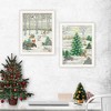 Gulches 2-Piece Vignette Woodland "Critters for Christmas" White Framed Wall Art by Lisa Kennedy, Ready-to-Hang for Living Room, Holiday Decor - 4 of 4