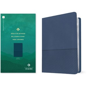 Biblia de Estudio del Diario Vivir Para Jóvenes Ntv Con Filament (Sentipiel, Azul Oscuro, Letra Roja) - (Leather Bound) - 1 of 1