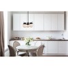 Elegant Lighting Eclipse 3 Lights Black Pendant With Frosted White Glass - 2 of 4