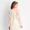 Women's Long Sleeve Flowy Button-Down Shirt - Future Collective Cream - 2 of 3