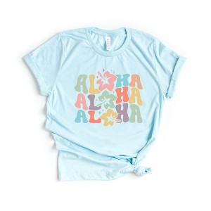 Simply Sage Market Women's Aloha Wavy Short Sleeve Graphic Tee - 1 of 3