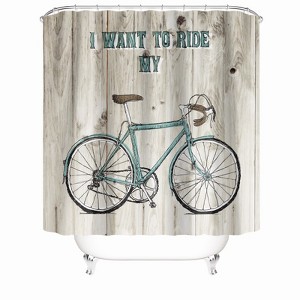 I Want To Ride Shower Curtains for Bathroom Waterproof Fabric Bath Curtain Durable Soft Stylish Bathroom Decor 72x72 Inch - 1 of 1