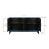 CAVINAS 59.8" Vintage Style Sideboard,4-Doors Buffet Cabinet with 3D Wave Stripes,Kitchen Storage Cabinet for Kitchen, Hallway,Living Room - 3 of 4