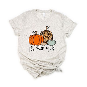 Simply Sage Market Women's It's Fall Y'all Pumpkins Short Sleeve Graphic Tee - 1 of 2