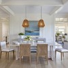 ALOADECOR Handcrafted 1-Light Farmhouse Natural Rattan Pendant Light-Coastal Lantern Hanging Lamp With Rope Woven Shape - 2 of 4