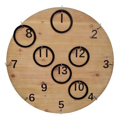 VIP Wood 26 in. Brown Wall Ring Game Decor