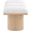 Meridian Furniture,Pavilion Boucle Fabric Bench - 3 of 4