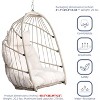 Outdoor garden rattan egg swing chair hanging chair for Patio, Porch, Bedroom, Garden, Courtyard, Balcony - 3 of 4