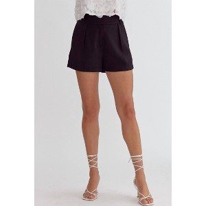 Women's High Waisted Shorts - entro - 1 of 4