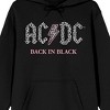 AC/DC Back To Black Leopard Print Logo Men’s Black Graphic Hoodie - 2 of 4
