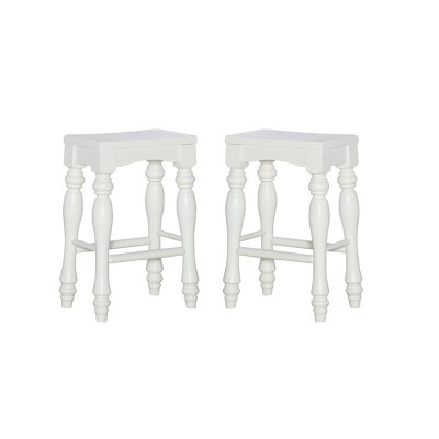 Set of 2 24" Lydia Counter Height Barstools White - Powell Company