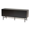 Baxton Studio Truett Modern Dark Brown Finished Wood and Two-Tone Black and Gold Metal TV Stand - 2 of 4