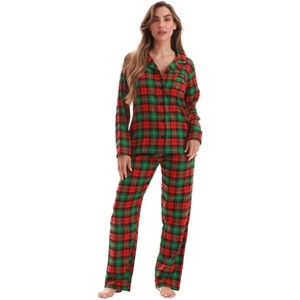 Just Love Womens Cozy Flannel Pajama Set  Warm, Long Sleeve Winter Sleepwear - 1 of 3