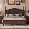 NicBex Full/Queen Vintage Platform Bed Frame with Headboard,Retro Style Wood Platform Bed,No Box Spring Needed,Easy Assembly,Walnut/White - 2 of 4