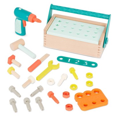 Melissa & Doug Take-along Tool Kit Wooden Construction Toy (24pc) : Target