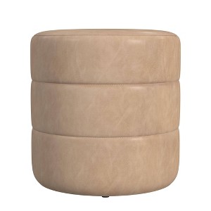 Round Upholstered Ottoman - HomePop - 1 of 4