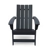 Encino 2pk Resin Contemporary Adirondack Chairs - Matte Black - Christopher Knight Home - 3 of 4