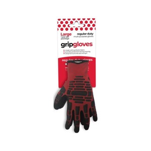 Natural Home Moving Utility Gloves: Polyester Work Gloves for Construction & Yard Work, One Size Fits Most, Black & Red - 1 of 1