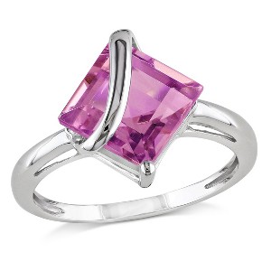 EVERLY JEWELRY | Sterling Silver 3 1/4 CT TGW Created Pink Sapphire Fashion - 1 of 4