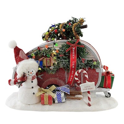 Possible Dreams 6.5" Christmas Camper Clothtique Snowman  -  Decorative Figurines